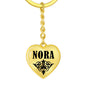 Nora v01 - Heart Pendant Luxury Keychain