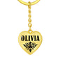 Olivia v01 - Heart Pendant Luxury Keychain