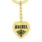 Rachel v01 - Heart Pendant Luxury Keychain