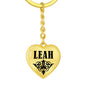 Leah v01 - Heart Pendant Luxury Keychain