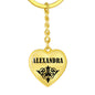 Alexandra v01 - Heart Pendant Luxury Keychain