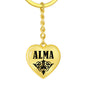 Alma v01 - Heart Pendant Luxury Keychain