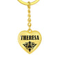 Theresa v01 - Heart Pendant Luxury Keychain