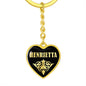 Henrietta v02 - Heart Pendant Luxury Keychain