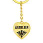 Kathleen v01 - Heart Pendant Luxury Keychain