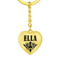 Ella v01 - Heart Pendant Luxury Keychain