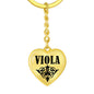 Viola v01 - Heart Pendant Luxury Keychain