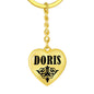 Doris v01 - Heart Pendant Luxury Keychain
