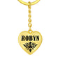 Robyn v01 - Heart Pendant Luxury Keychain