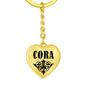 Cora v01 - Heart Pendant Luxury Keychain