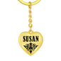 Susan v01 - Heart Pendant Luxury Keychain