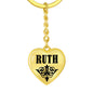 Ruth v01 - Heart Pendant Luxury Keychain