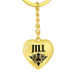 Jill v01 - Heart Pendant Luxury Keychain