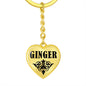 Ginger v01 - Heart Pendant Luxury Keychain