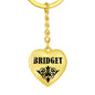 Bridget v01 - Heart Pendant Luxury Keychain