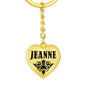 Jeanne v01 - Heart Pendant Luxury Keychain
