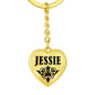 Jessie v01 - Heart Pendant Luxury Keychain