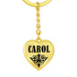 Carol v01 - Heart Pendant Luxury Keychain