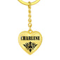 Charlene v01 - Heart Pendant Luxury Keychain