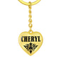 Cheryl v01 - Heart Pendant Luxury Keychain