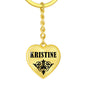 Kristine v01 - Heart Pendant Luxury Keychain