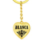 Blanca v01 - Heart Pendant Luxury Keychain
