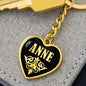 Anne v02 - Heart Pendant Luxury Keychain