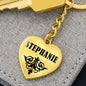 Stephanie v01 - Heart Pendant Luxury Keychain