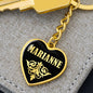 Marianne v02 - Heart Pendant Luxury Keychain