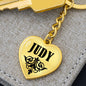 Judy v01 - Heart Pendant Luxury Keychain