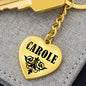 Carole v01 - Heart Pendant Luxury Keychain