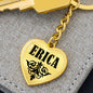 Erica v01 - Heart Pendant Luxury Keychain