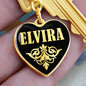 Elvira v02 - Heart Pendant Luxury Keychain