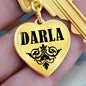 Darla v01 - Heart Pendant Luxury Keychain