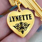 Lynette v01 - Heart Pendant Luxury Keychain