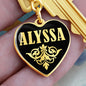 Alyssa v02 - Heart Pendant Luxury Keychain