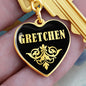 Gretchen v02 - Heart Pendant Luxury Keychain