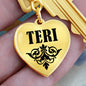 Teri v01 - Heart Pendant Luxury Keychain