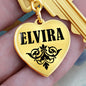 Elvira v01 - Heart Pendant Luxury Keychain