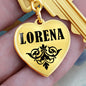 Lorena v01 - Heart Pendant Luxury Keychain