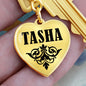 Tasha v01 - Heart Pendant Luxury Keychain