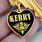 Kerry v02 - Heart Pendant Luxury Keychain