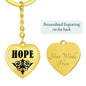 Hope v01 - Heart Pendant Luxury Keychain