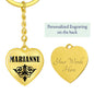 Marianne v01 - Heart Pendant Luxury Keychain