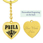 Paula v01 - Heart Pendant Luxury Keychain