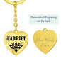 Harriet v01 - Heart Pendant Luxury Keychain
