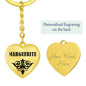 Marguerite v01 - Heart Pendant Luxury Keychain
