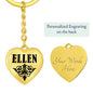 Ellen v01 - Heart Pendant Luxury Keychain