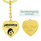 Mama, Est. 2021 - Heart Pendant Luxury Keychain