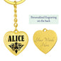 Alice v01 - Heart Pendant Luxury Keychain